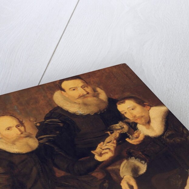 Group portrait of three gentlemen by Thomas de Keyser