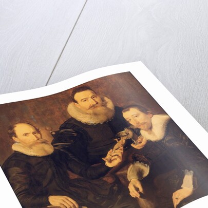 Group portrait of three gentlemen by Thomas de Keyser