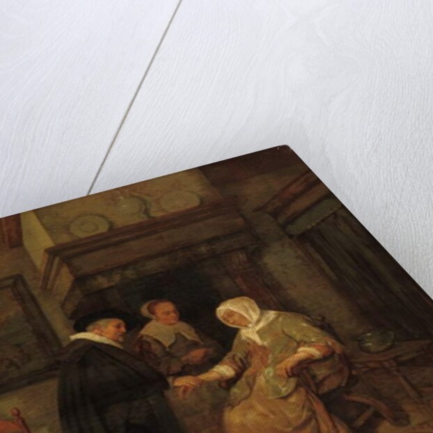 A doctor visiting a sick woman by Quiringh Gerritsz. van Brekelenkam