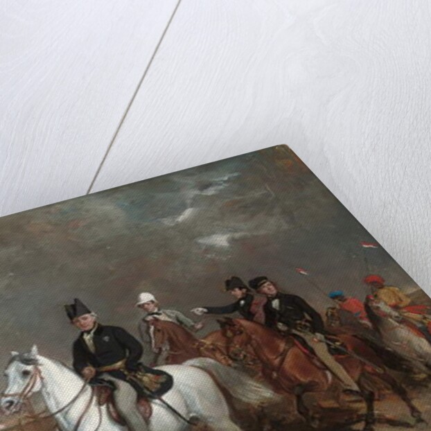 The Viscount Hardinge, Governor-general of India, accompanied by his two sons and Colonel Wood, on the battlefield of Ferozeshah by Francis Grant