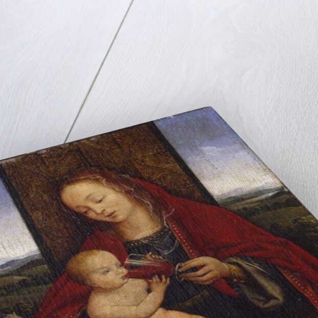 The Madonna and Child enthroned by Cornelis van (after) Cleve