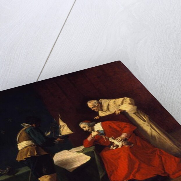 Richelieu Studies the Plans of Attack for the Siege of La Rochelle by Louis Debras