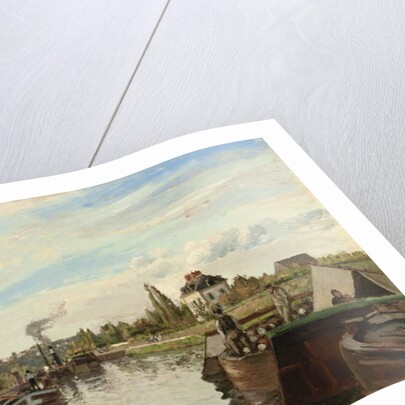 Barge on the Seine at Bougival, 1871 by Camille Pissarro