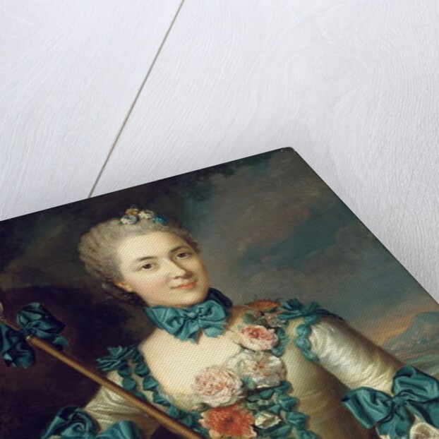 Portrait of a lady, said to be Madame Louise Suzanne Edmee Martel as a shepherdess by French School