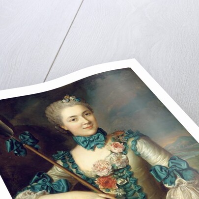 Portrait of a lady, said to be Madame Louise Suzanne Edmee Martel as a shepherdess by French School