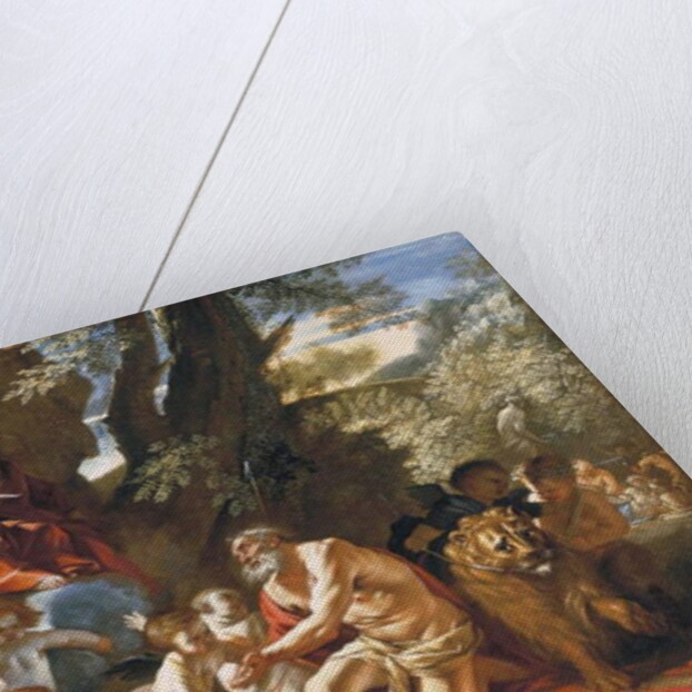 The Four Cardinal Virtues appearing to Saint Jerome by Pietro Testa