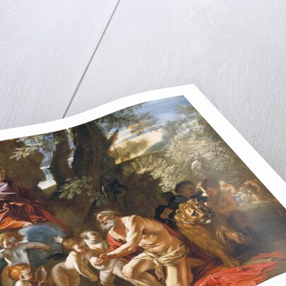 The Four Cardinal Virtues appearing to Saint Jerome by Pietro Testa