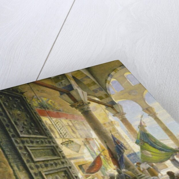 Forecourt of the Ummayad mosque, Damascus, 1890 by Gustave Bauernfeind