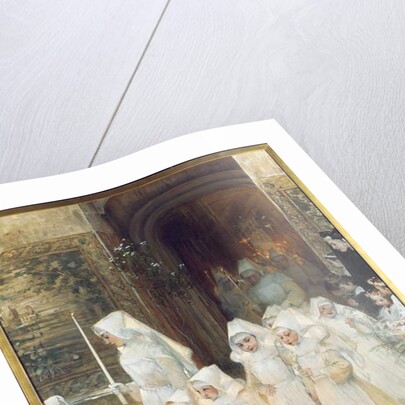 Procession of Young Girls on Confirmation Day, L'hopital de Beaune, 1906 by Henri Jules Jean Geoffroy