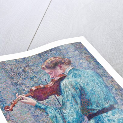 Marie-Anne Weber playing the violin, 1903 by Theo van Rysselberghe