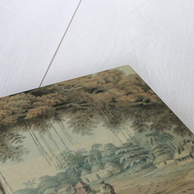 Palanquin bearers and holy men resting beneath a banyan tree at the entrance to a village, Bengal by Hubert Cornish