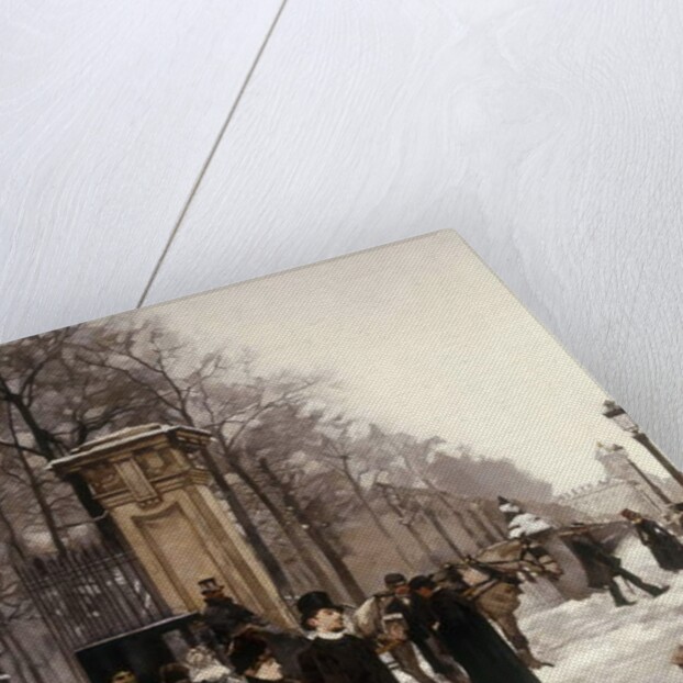 Promenade on a Winter Day, Brussels, 1887 by Frans Gaillard