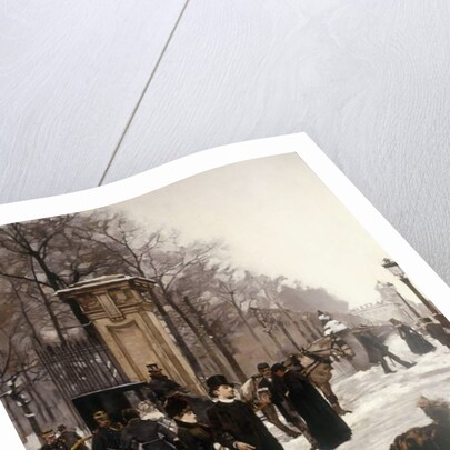 Promenade on a Winter Day, Brussels, 1887 by Frans Gaillard