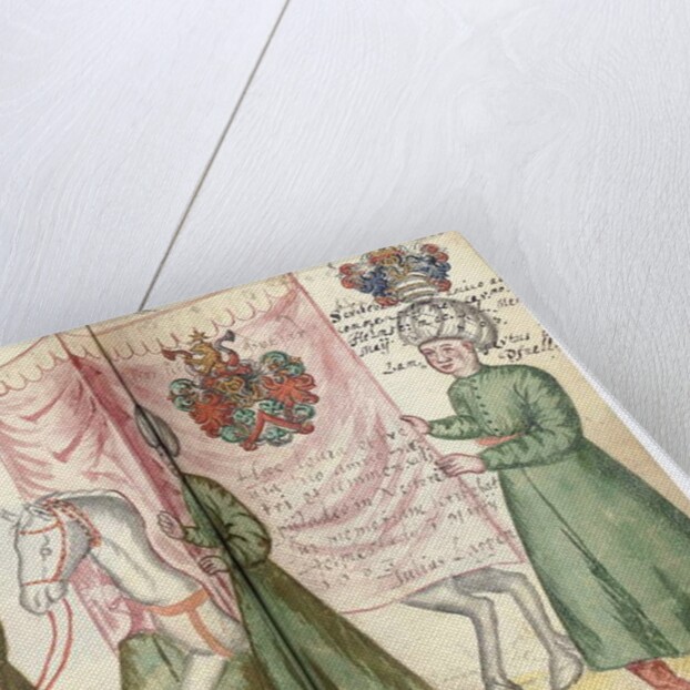 Pages from the Album Amicorum of Julius Pflug, including Turkish costume and coats of arms, 1600-13 by European School