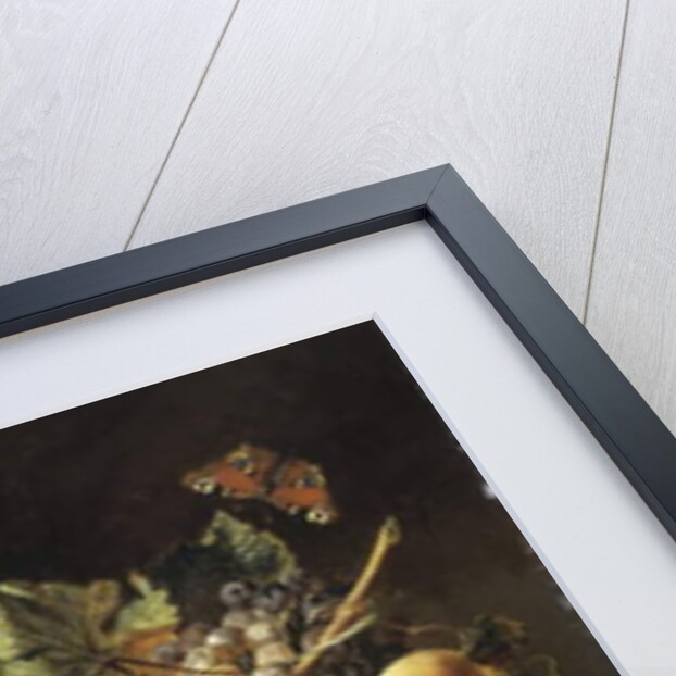 A Still Life with fruit, nuts and insects, 1835 by Leopold Zinnogger