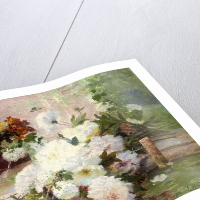 A Still Life with Autumn Flowers by Eugene Henri Cauchois