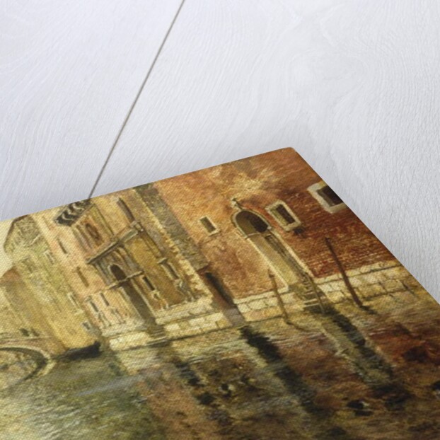 A Venetian Canal Scene by Fritz Thaulow