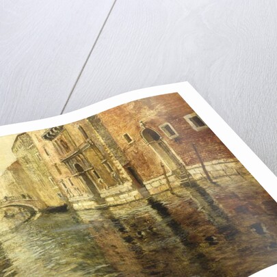 A Venetian Canal Scene by Fritz Thaulow