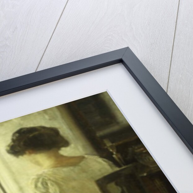 A Woman Reading in a Sunlit Interior by Carl Holsoe