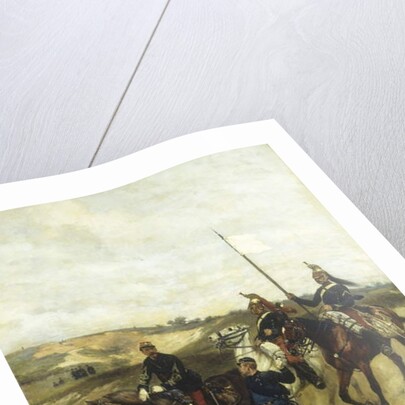 A Cavalry Office and Dragoons by Jean-Baptiste Edouard Detaille