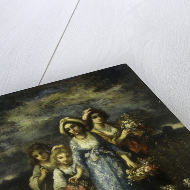 The Flower Gatherers, 1873 by Narcisse Virgile Diaz de la Pena