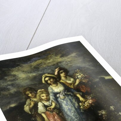 The Flower Gatherers, 1873 by Narcisse Virgile Diaz de la Pena