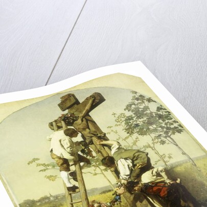 Decorating the Shrine, 1854 by Gustave Brion