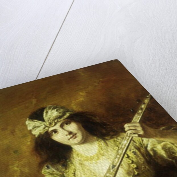 Odalisque with a Mandolin by Agapit Stevens