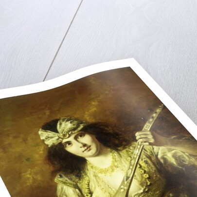 Odalisque with a Mandolin by Agapit Stevens