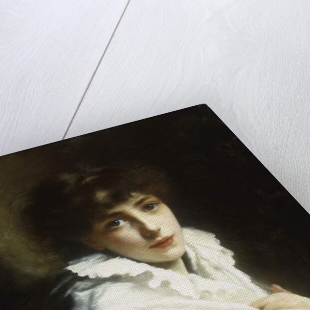 Portrait of a Young Girl in White by Gustave Jacquet