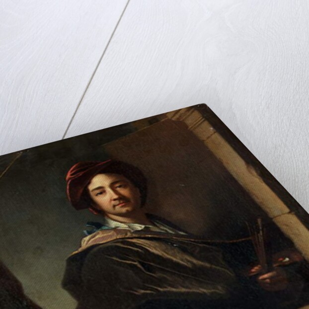 Portrait of the artist, half length, at a casement, 1712 by Hyacinthe Rigaud