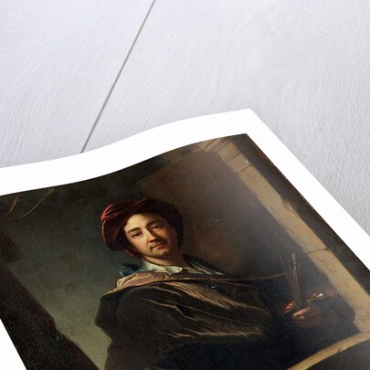 Portrait of the artist, half length, at a casement, 1712 by Hyacinthe Rigaud