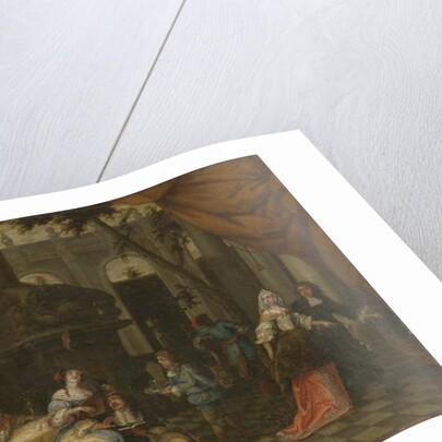 Elegant company on a terrace, 1669 by Hieronymus Janssens