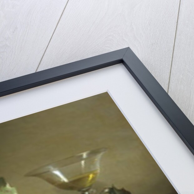 A still life with fruit on a stone ledge, 1858 by Bela Schaffer