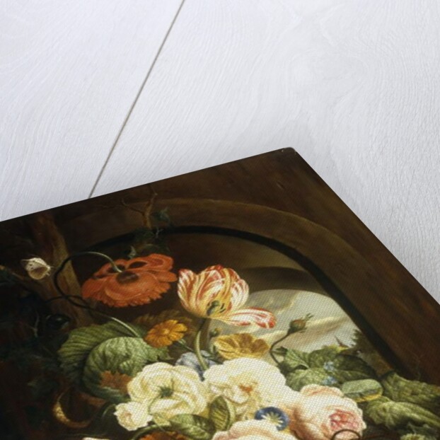 Still life with assorted flowers by Josef Holstayn