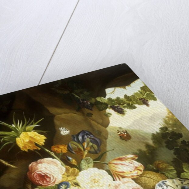 Still life with assorted flowers by Josef Holstayn