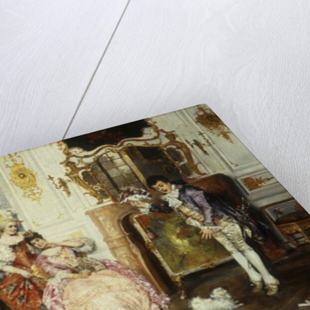 The Interrupted Proposal, 1889 by Leopold Schmutzler