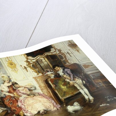 The Interrupted Proposal, 1889 by Leopold Schmutzler