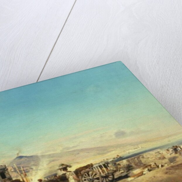 A Neopolitan Village with Vesuvius in the Distance, 1889 by Robert Alott