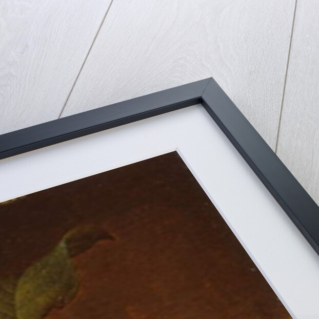 A Peach and Plums on a Marble Ledge, 1860 by Johann Wilhelm Preyer