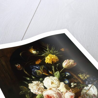 Still life with assorted flowers by Josef Holstayn