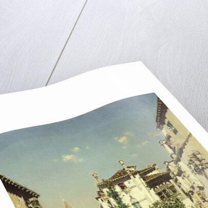 A Venetian Canal Scene by Martin Rico y Ortega