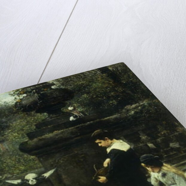 Feeding the Pigeons, 1887 by Eugene Joors