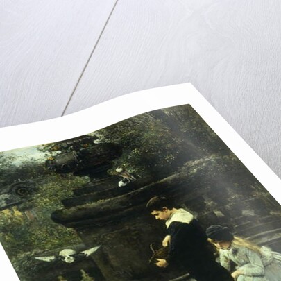 Feeding the Pigeons, 1887 by Eugene Joors