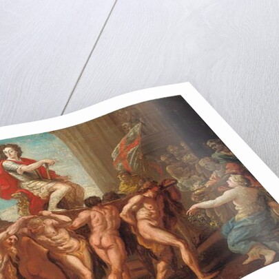 Sketch for a mural in St. George's Hall, Windsor Castle, showing King William III Enthroned in Glory by Antonio Verrio