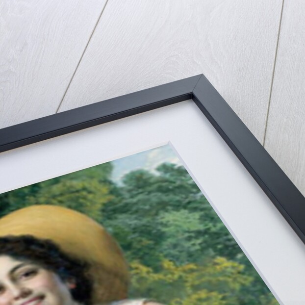 A beauty holding a basket of roses by Gaetano Bellei