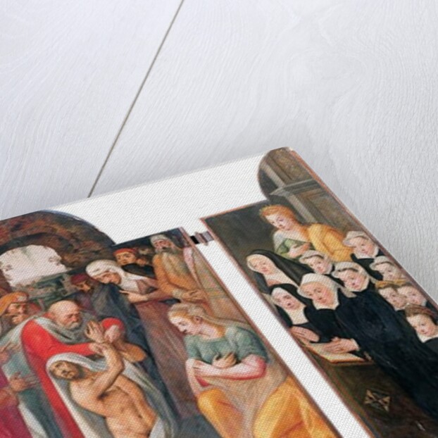 Triptych: detail of the scene the Raising of Lazarus by Frans I Pourbus