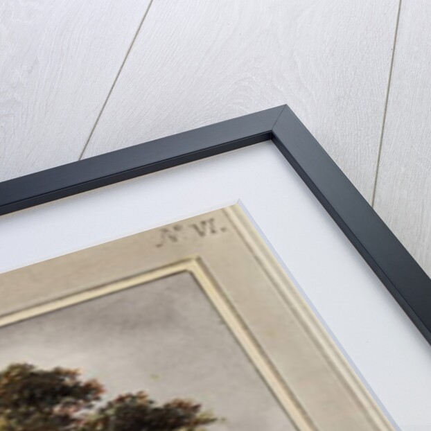 Illustration from 'Red Books', for 'Mogenhanger in Bedfordshire, a Seat of Godfrey Thornton Esq.', 1792 by Humphry Repton