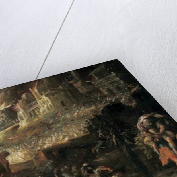 Aeneas Rescuing his Father from Burning Troy by Gillis van Valckenborch