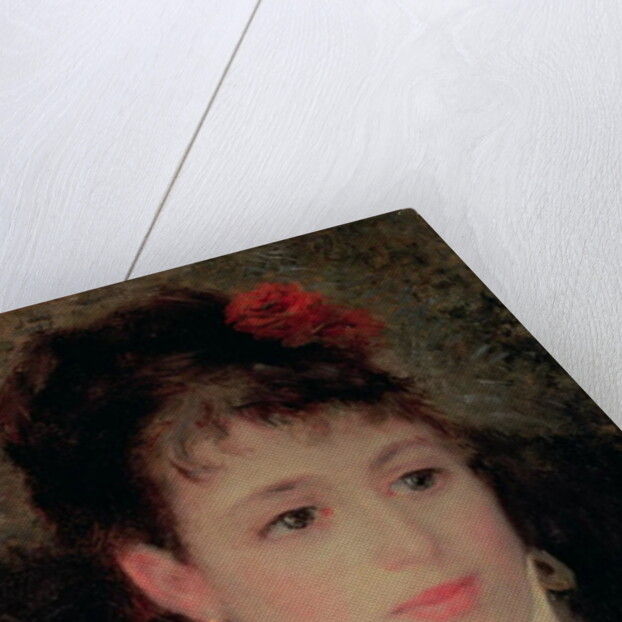 Woman with a rose in her hair by Pierre Auguste Renoir